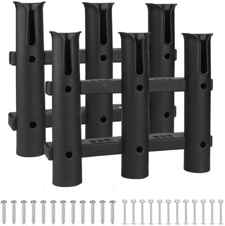 Fishing Rod Holders 6Tubes Boat Rod Holders with Screws by Uprony