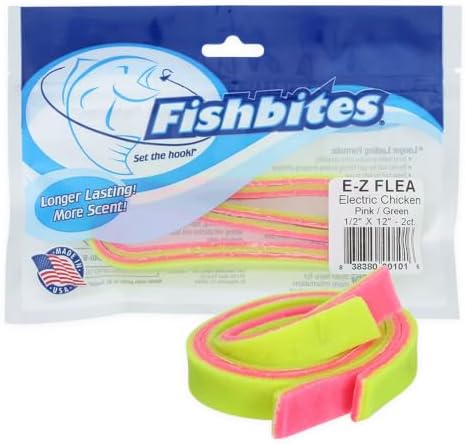 FishBites E-Z Flea Sand Flea Fishing Bait, Electric Chicken by Fishbites