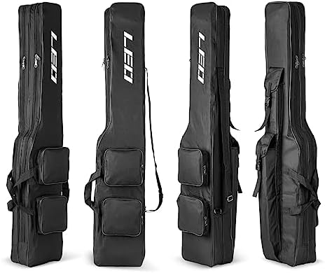 LEOFISHING Fishing Tackle Storage Bag - 130cm/4.27ft Portable Rod & Reel Organizer - Two Layer Durable Oxford Large Capacity Travel Fishing Cover Bag - 5 Colors - Image 4
