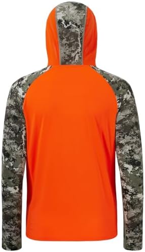 BASSDASH Men’s UPF 50 Performance Fishing Shirt Cooling Hoodie Camo Long Sleeve FS17M - Image 2