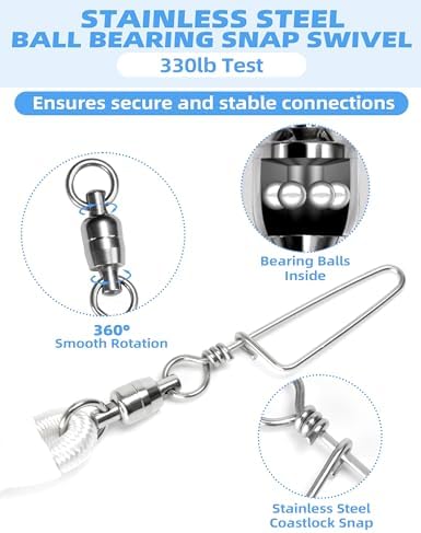 BLUEWING Outrigger Halyard Lock Pulley Single/Double/Triple Halyard Line Lock Pulley with Ball Bearing Snap Swivel for Offshore Fishing - Image 4