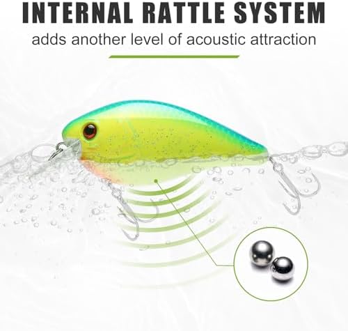 TRUSCEND Easy Catch Crankbait with BKK Hooks, Shallow or Deep Diving Crank Bait Fishing Lures for Bass Pike Walleye, Unipue Wobble Design for More Bites, Vibe Lipless Crankbaits Freshwater Saltwater - Image 3