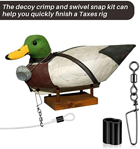 Hotop Decoy Crimp Swivel Snap Set Decoy Line Cord Crimps - Image 4