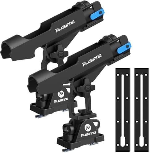 PLUSINNO Kayak Fishing Rod Holder with Tracks, 2 in 1 Kayak Accessories by PLUSINNO