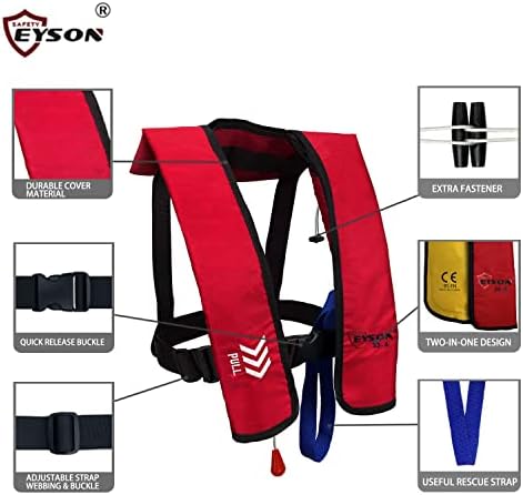 Eyson Inflatable Life Jacket Life Vest Basic Automatic/Manual - Image 4
