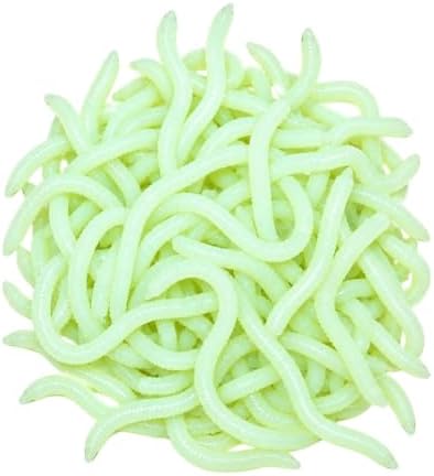 Simulation Earthworm Soft Fishing Lures Shrimp Scented Artificial Worm Bait by Unknown