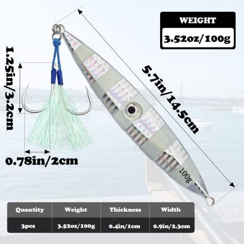 Vertical Jig Fishing Lures Saltwater Jigs Spoon Metal Design Tuna Baits - Image 6