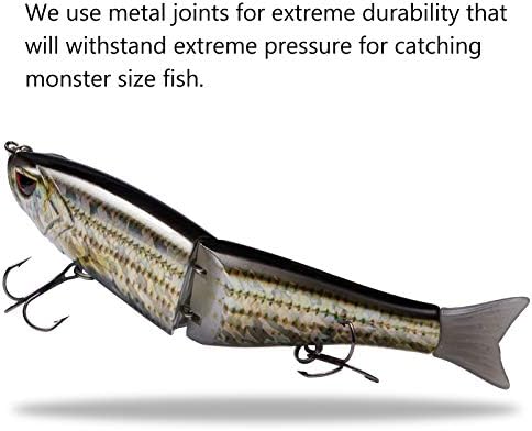 Bassdash SwimShad Glide Baits Jointed Swimbait Bass Pike Salmon Trout Muskie Fishing Lure - Image 5