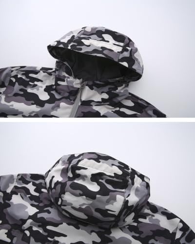 NORDIC OUTLAND Rain Jacket Men,Waterproof Breathable Long Raincoat with Hood Mesh Lining,Windbreaker for outdoor activities - Image 3