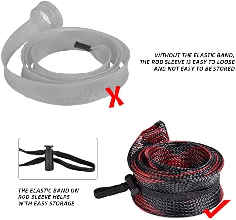 SF Fishing Rod Socks Pole Sleeve Cover Protector Gloves - Image 4