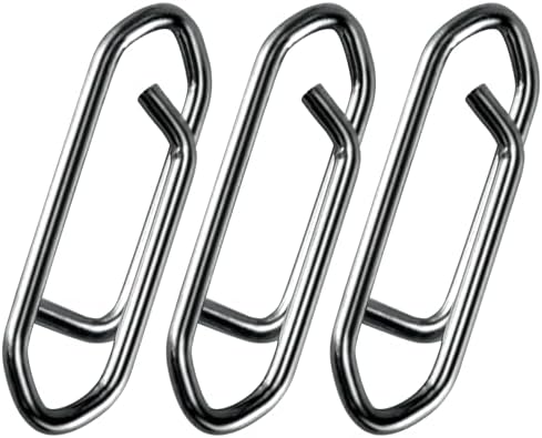 Alwonder 50-Pack Fishing Power Speed Clips, High Strength Stainless Steel Speed Clip for Fishing Lure Quick Change, Freshwater Saltwater Crankbait Popper Lures Quick Snap Connector Tackle by Alwonder