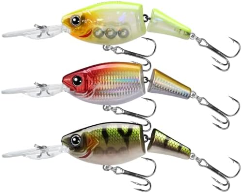 TRUSCEND Swimmax Easy Catch Fishing Lures with BKK Hooks, Wiggling, Vibrating, Rattling and Gurgling for More Bite, Heavy-Duty Dyneema Fiber Jointed Swimbaits for Bass, Trout, Walleye, Crappie, Pike by TRUSCEND