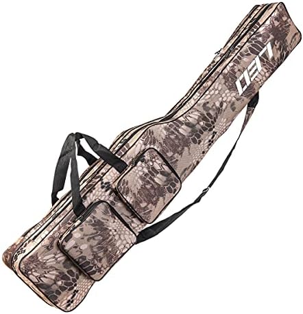 LEOFISHING Fishing Tackle Storage Bag - 130cm/4.27ft Portable Rod & Reel Organizer - Two Layer Durable Oxford Large Capacity Travel Fishing Cover Bag - 5 Colors by LEOFISHING