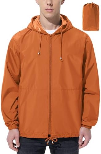 UIQUR Mens Rain Jacket Raincoat Waterproof Windbreaker by UIQUR