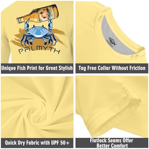 Palmyth Fishing Shirts for Men Long Sleeve UPF 50+ T Shirt Sun Protection - Image 6