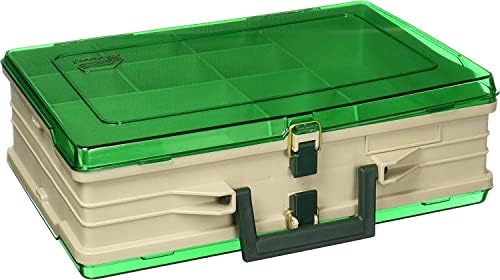 Plano Magnum Tackle Box Double Side Sandstone/Green 1119, Premium Tackle Storage,Multi by PLANO%C2%AEOutdoors