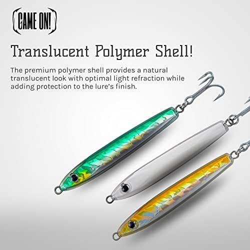 Game On! EXO Jigs™ - Shatter Resistant Jig - Saltwater Lures for Long-Distance Casting - Durable 4X VMC Hooks for Tuna - Image 5