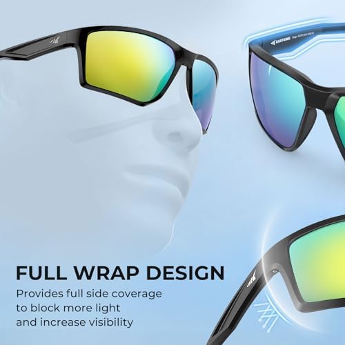 KastKing Osage Polarized Sport Sunglasses for Men and Women, Wrap Design - Image 4
