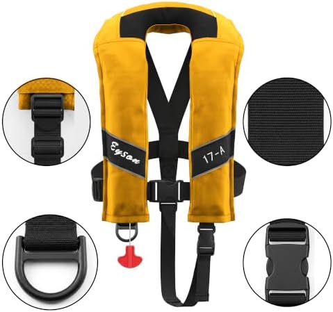 Automatic Inflatable Life Jacket, Preserver PFD for Kids,Life Vest for Kid,Supports Weight up to 160 pounds(YSH725) - Image 3