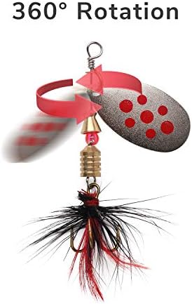 10pcs Fishing Lure Spinnerbait, Bass Trout Salmon Hard Metal Spinner Baits Kit with Tackle Boxes - Image 5