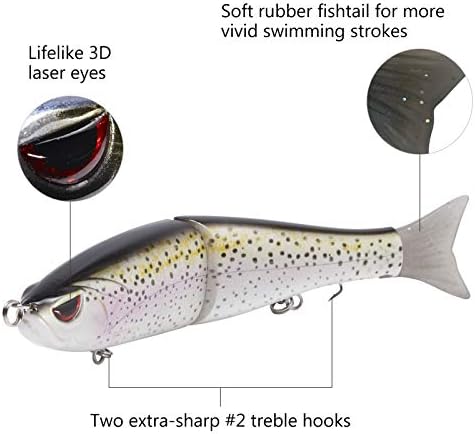 Bassdash SwimShad Glide Baits Jointed Swimbait Bass Pike Salmon Trout Muskie Fishing Lure - Image 5