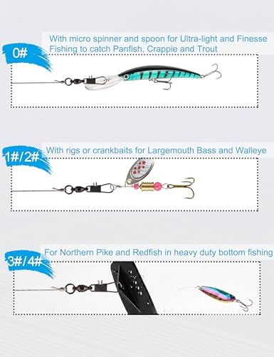 Hlotmeky Fishing Swivels with Interlock Snaps - 40 Pack Ball Bearing Swivels Black Nickel Snap Swivels High Strength Stainless Steel Corrosion Resistant Terminal Tackle for Saltwater Freshwater - Image 3