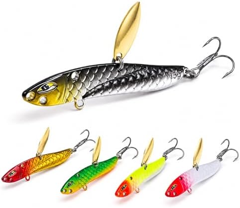 5PCS Metal Jig Fishing Lures with Box, 0.53oz for Bass & Trout by Unknown