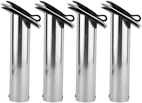 YaeMarine 4Pcs Stainless Steel Rod Holders with Rubber Cap, Liner, Gasket - Image 2