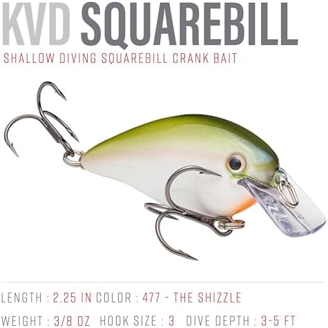 Strike King KVD 1.5 Hard Knock Fishing Lure, 3/8 oz, 3D Lifelike Eyes - Image 2