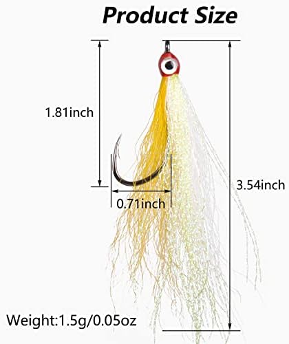 Clouser Minnow Fishing Flies, 10pcs Saltwater Fly Fishing Lures Hand Tied Clouser Minnow Fly Streamer Hooks for Bass Striper Flounder Saltwater Freshwater - Image 3