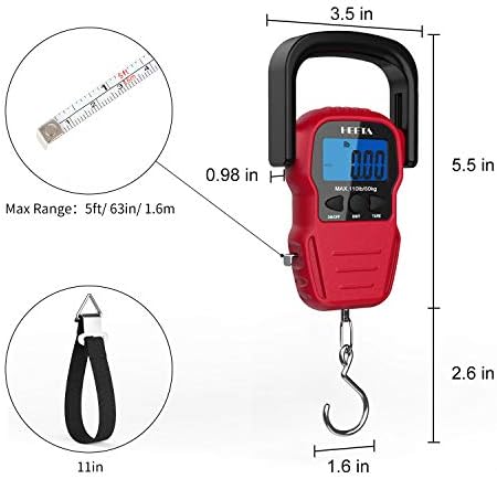 HEETA Fish Scale Digital Fishing Luggage Weight Scale with Measuring Tape - Image 2