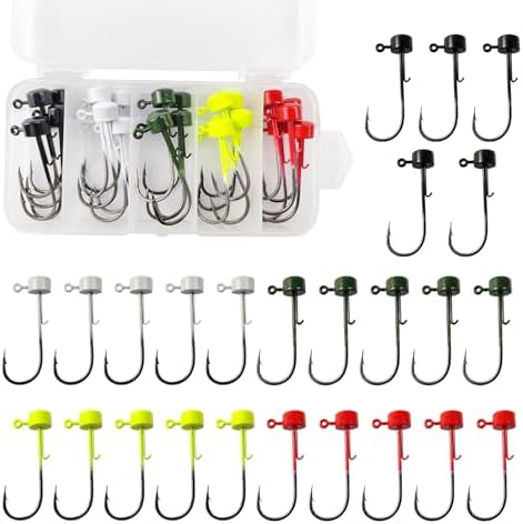 Eupheng Ned Rig Jig Kits, Mushroom Jig Heads for Bass Fishing by EUPHENG