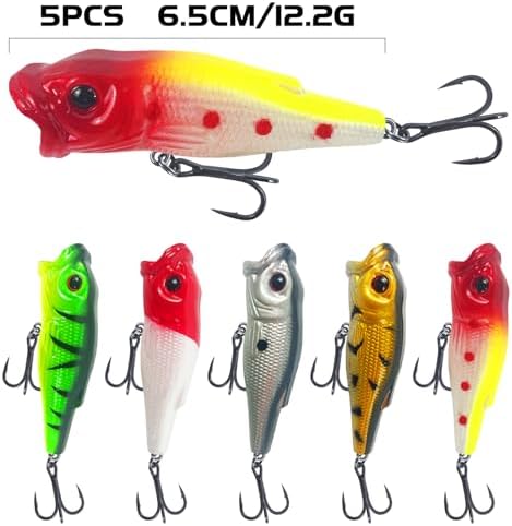 43Pcs Fishing Lures Kit Minnow Popper Walleye Fishing Lures Mixed Hard Crank Baits for Bass Fishing Walleye Salmon Freshwater Saltwater - Image 4