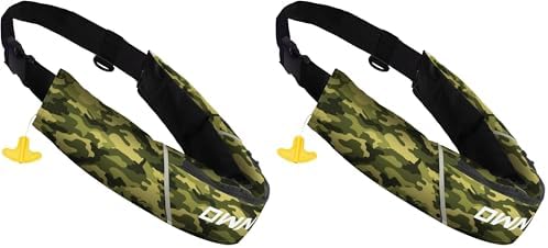 Owntop Manual Inflatable Belt Pack, Adults Swim Jacket with Blowpipe & Whistle, 24g CO2 Cylinder Included, Low Profile for Kayaking, Fishing, Paddle Sports by Owntop