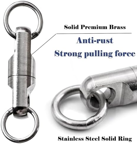 FishTrip Heavy Duty Swivels, 10pcs Big Game Bullet Swivels Saltwater - Image 2