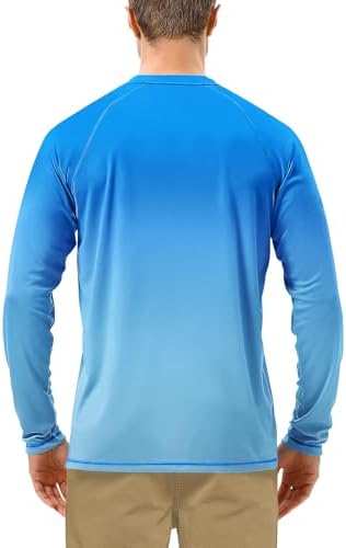 Roadbox Men's UPF 50+ UV Sun Protection Shirts, Long Sleeve Swim Rash Guard - Image 2