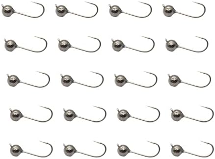 ALICHINO Tungsten Fly Tying Jig Heads for Fly Fishing Small Round Ball Crappie Jig Heads Tungsten Nano Jigs Kit Tungsten Beads with Hook by ALICHINO