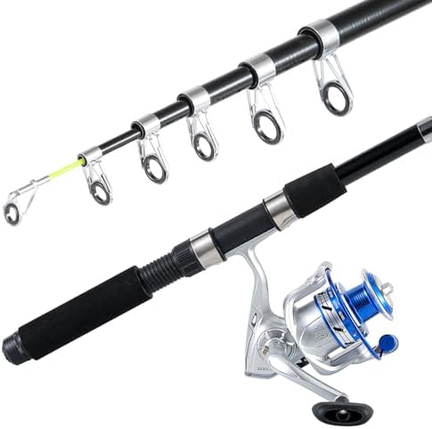 Tripquips Fishing Pole Combo, 6.9ft 2Pcs Telescopic Rods Set, Collapsible Fishing Rods, 2PCS Spinning Reel Set with Carrier Bag Freshwater Fishing Rod and Reel Combos Kits - Image 3