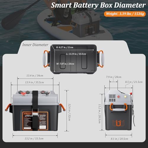 SUNAPEX Trolling Motor Smart Battery Box 12V/24V Marine Power Center - Image 6