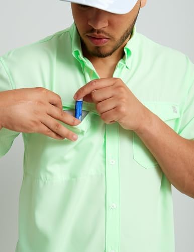 HUK Men's Tide Point Kc Scott Original Artwork Short Sleeve Shirt, Fishing Button Down - Image 3