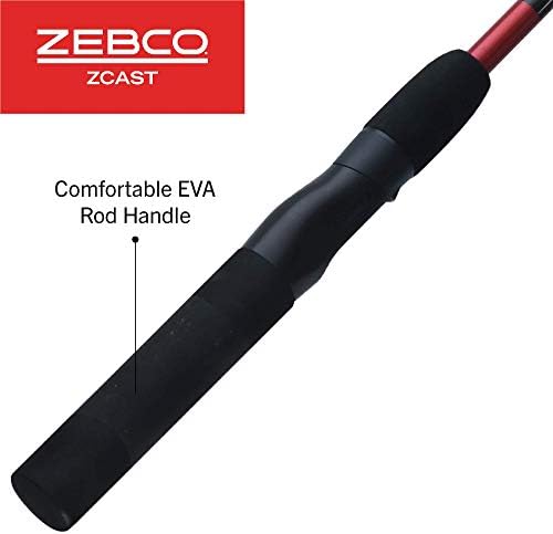 Zebco Z-Cast Spinning Fishing Rod Durable Z-Glass Fishing Pole, Comfortable EVA Rod Handle, Shock-Ring Guides, Medium Power - Image 3