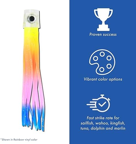C&H Lil Stubby Fishing Lure, Ballyhoo Skirt, 5.5 in, Saltwater Trolling - Image 2