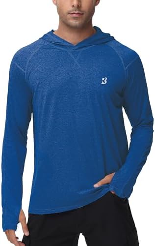 Roadbox Men's UPF 50+ Fishing Shirts, Long Sleeve UV Sun Protection Hoodie by Roadbox