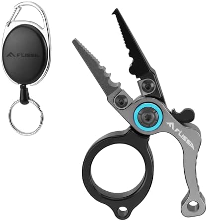 FLISSA Mini Fishing Pliers with Fly Fishing Zinger Retractor by FLISSA