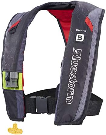 BLUESTORM Stratus 35 Inflatable Life Jacket PFD for Adults | US Coast Guard (USCG) Approved Automatic Self Inflating Life Vest Preserver with Manual Ripcord by Bluestorm