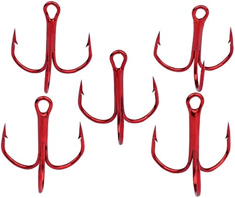 AMHDV 100pcs Treble Hooks Sharp Triple Hook for Freshwater Saltwater - Image 5