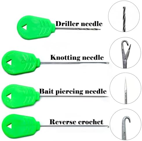 9KM DWLIFE Carp Fishing Baiting Needle Kit, Hair Rig Tools for DIY Rigs - Image 2