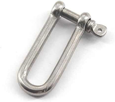 M6 Long D Ring Shackle 304 Stainless Steel Anchor Shackle with Screw Pin for Material Handling,Rigging Accessories,Connecting Chains and Ropes (Pack of 6) - Image 3