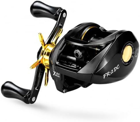 DC Baitcasting Reel with Smart Digital Brake, Anti-Backlash Fishing Reel with Signature DC Sound, Easy-Control 7.1:1 Baitcaster for Beginners & Bass Fishing by KITHWILD