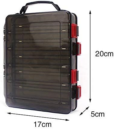 Fishing Lure Tackle Box, Fishing Tackle Storage Trays, Double Sided 10 Compartments Waterproof, Organizer Case Boxes Containers, for Vest Casting Fly Fishing - Image 5